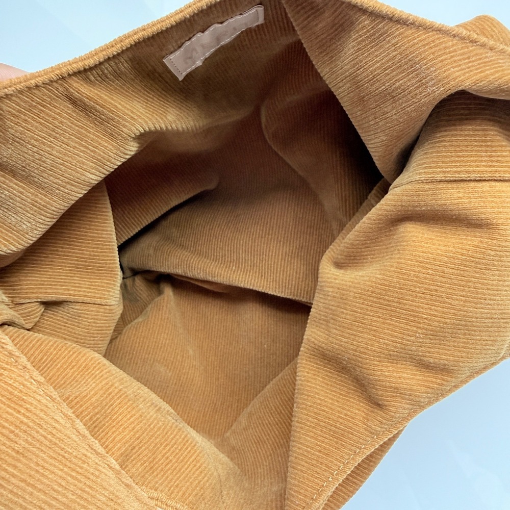 Merit Tan Corduroy Knot‎ Wristlet Bag Minimalist Earthy Boho Handbag - Picture 3 of 9